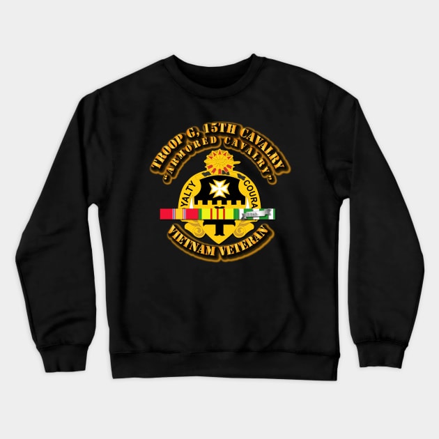 Troop G, 5th Cavalry (Armored Cavalry) w SVC Ribbons Crewneck Sweatshirt by twix123844